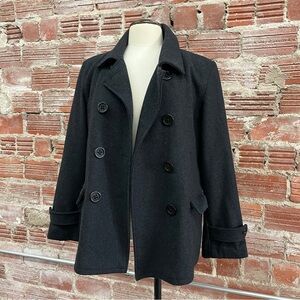 Classic Black Peacoat